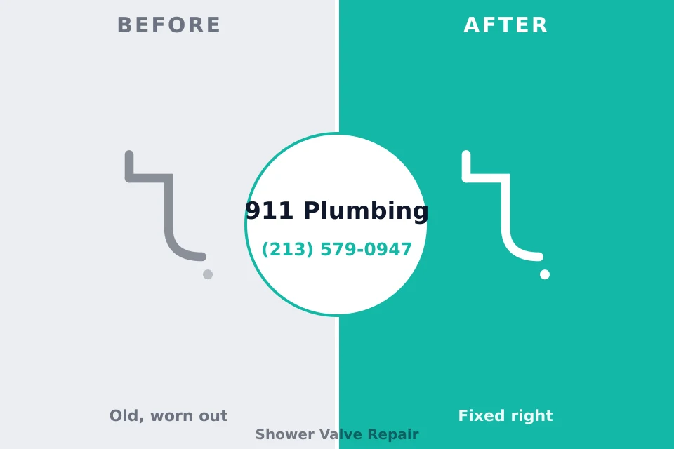 Before and after: plumbing repair Rose Hill, KS